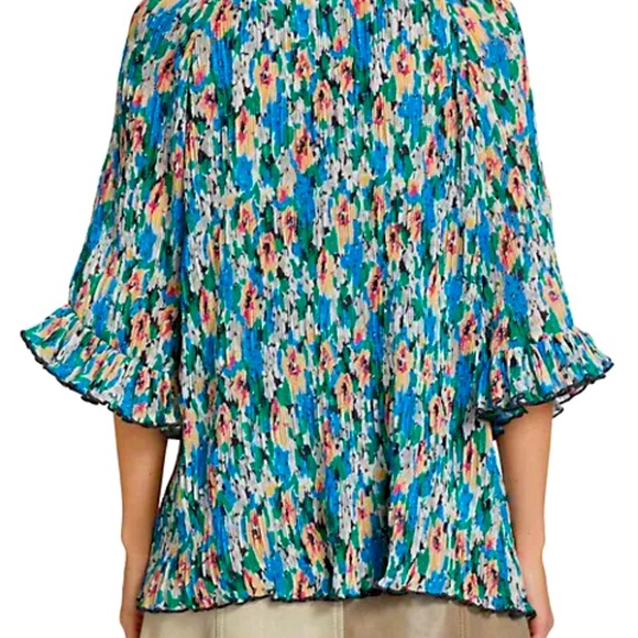 Ganni floral georgette blouse size 34 EUC - Picture 2 of 10